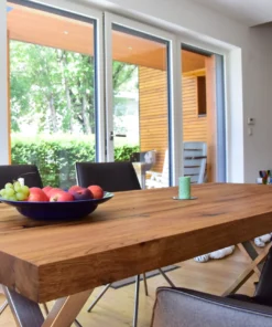 Altholz Tischplatte Eiche Mittelwäre geölt - gerade Kante_00